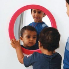 Minkštas apvalus veidrodis